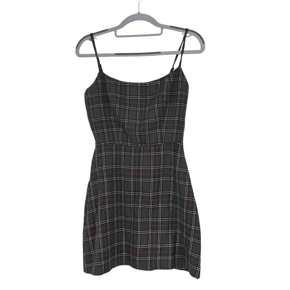 Reformation Plaid Mini Dress‎ Size 0 Spaghetti Strap Fit & Flare Preppy Academia